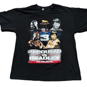 Manny Pacquiao Vs Timothy Bradley Boxing T-shirt Men’s Black Graphic T-Shirt